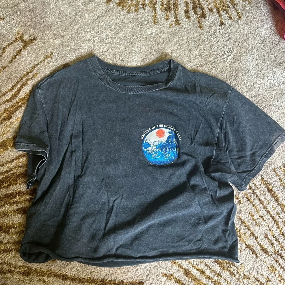 Brandy Melville Black Graphic Tee - Picture 1 of 3